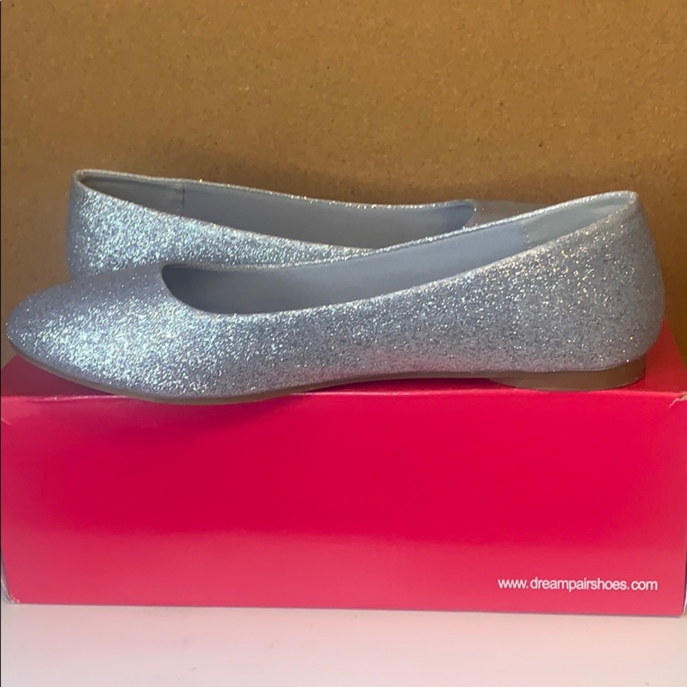 Women’s, Ballerina Silver Flats